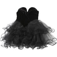 BUNO-Vestido de retazos de malla con diseño de gato extraño para mujer, minivestido Sexy con escote bajo y espalda descubierta, sin mangas, con volantes, dobladillo suelto, tendencia de medianoche - details 8