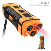Repelente 5 en 1, dispositivo de entrenamiento ultrasónico, disuasivo de ladridos de perro recargable con linterna LED, nuevo - details 0