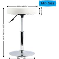 barbero Redondo Cuero PU Sala Consulta Sala Estar Barra Cocina Multifuncional Ajustable en Altura sin Respaldo Rosa - details 16