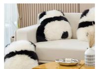 Cojín de Peluche de Panda Almohada de Espalda de Dibujos Animados para Decoración de Sofá de Estar - details 8