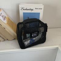 Bolsa de maquillaje de malla ligera, bolsillos para artículos de tocador de viaje con visibilidad, bolsa transparente con cremallera de gran capacidad, lápiz labial - details 14