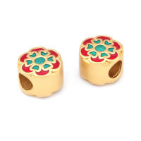 Pulseras de Brass Dorado Mate 4PCS Grande Agujero Abalorios para Hacer Joyas DIY - details 155