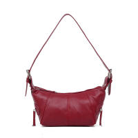 Bolso bandolera de cuero con cremallera, estilo retro europeo y americano, nuevo. - details 24