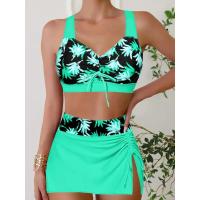 Traje de baño de mujer de alta calidad, traje de baño con estampado de ondas, falda corta, tankini, conjunto de dos piezas, S-6XL - details 5