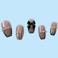 24PCS, uñas artificiales de estilo francés, uñas suaves a naturales para mujeres, arte de uñas, escuela, uso doméstico - details 1