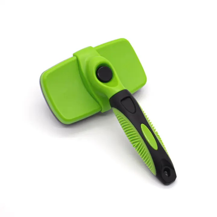 Cepillo autolimpiante para mascotas para el cuidado de perros y gatos, elimina el pelo muerto del subpelo, ideal para animales de pelo medio y largo - 1