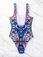 Traje de baño retro sexy y de moda 2025 con estampado push up y traje de baño de una pieza, corte de bikini de aguas termales para mujer - details 12