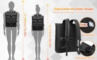 Mochila informal con cremallera para hombre y mujer, morral de viaje con carga USB, ideal para ordenador portátil de oficina y negocios - details 0