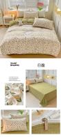 Juego de cama: Sábana ajustable de algodón lavado puro de cuatro piezas, funda de edredón, juego de tres piezas de cama individual para dormitorio de estudiantes: Sábana, funda, - details 14