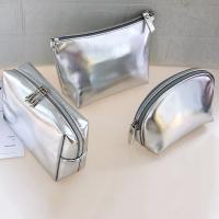 Bolso de Makupé de Cuero Suave Plateado Organizador de Viaje Portátil Bolsa de Cosméticos - details 0