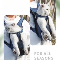 Mochila Transportadora Portátil para Perros y Mascotas Transpirable, Hombros Dobles, Bolsa Frontal de Malla para Perros y Gatos al Aire Libre - details 2