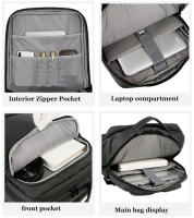 Mochila de viaje impermeable para hombre, morral escolar para ordenador portátil de negocios, de 15,6 pulgadas, con carga USB - details 5
