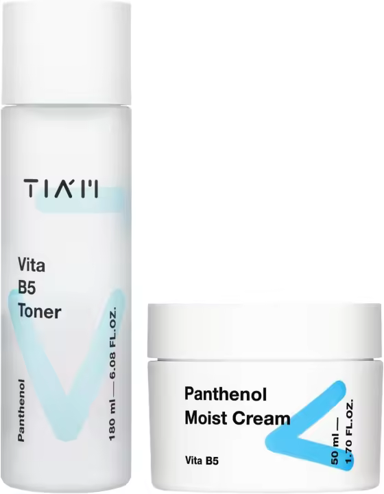 TIAM Long-Lasing Duo: Tónico Via B5 y crema Panhenol Mois, potenciador de hidratación, barrera cutánea fortalecedora, cuidado de la piel coreano - 1