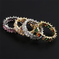 ZAKOL moda Murtilcolor Baguette anillos de circonia para mujeres Marquesa cristal hombres anillo boda fiesta joyería regalo - details 6