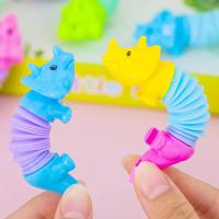 Juguete de Alivio de Estrés de Dinosaurio Telescópico Colorido 20Pc Transformación de Tubo para Fiesta de Cumpleaños, Boda, Regalo de Pinata de Invitados - details 5