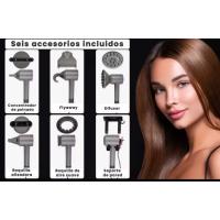 Secador de Pelo Profesional iónico Super Hair Dryer, Diseño Innovador de Ultima generación Sin Aspas, Peso y Tamaño Reducidos, Con Seis Accesorios, incluye soporte de pared, Boquilla Alisadora, Flyaway, Difusor, Boquilla aire suave, Boquilla suave - details 2