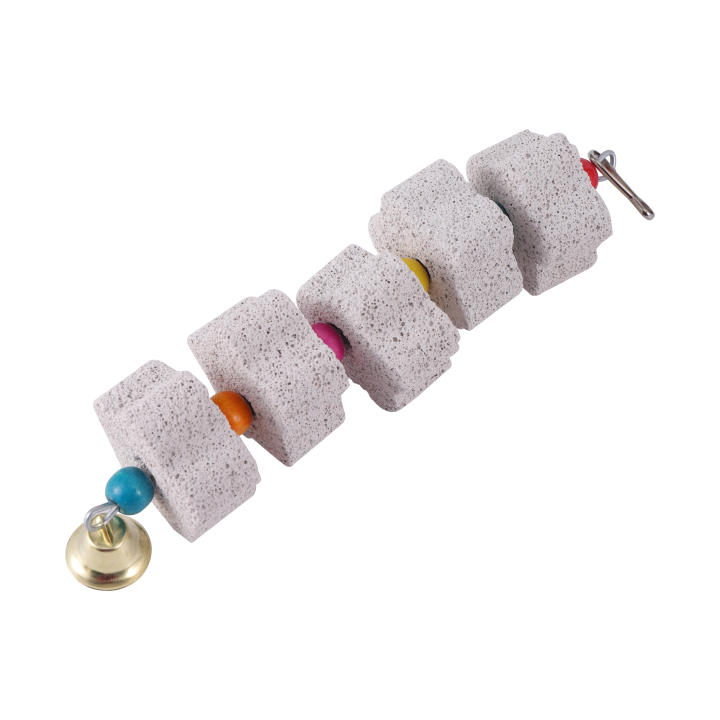 Piedra Mineral para adorno, suministros para mascotas, jaula de pájaros, juguete de molienda, forma de flor, masticar, morder, estilo colgante, periquito, 1 unidad