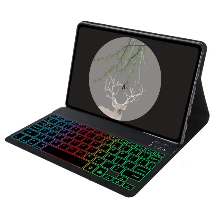Funda de Teclado para Lenovo Tab P11 Plus, 11 pulgadas, Teclado inalámbrico retroiluminado arcoíris, P11, TB-J606F, J616F - 1