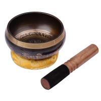 Juego de canto tibetano con cuenco de Metal hecho a mano de 6/5 pulgadas, cojín suave y golpeador de madera para meditación, sonido de chakra - details 0