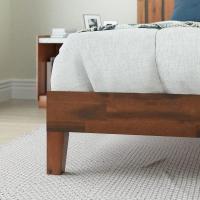 Ellie Cama 90x190 cm - Altura 35 cm con almacenamiento debajo de la cama - Estructura de cama de plataforma de bambú y madera con cabecero - Marrón - details 17