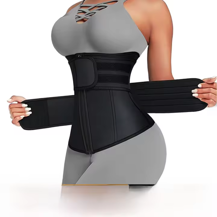 Waist Trainer Body Shaper Slimming Sweat Belt Waist Trimmer for Women Belly Weight Loss Slimming Belt Tummy Trimmer with Adjusta - 1