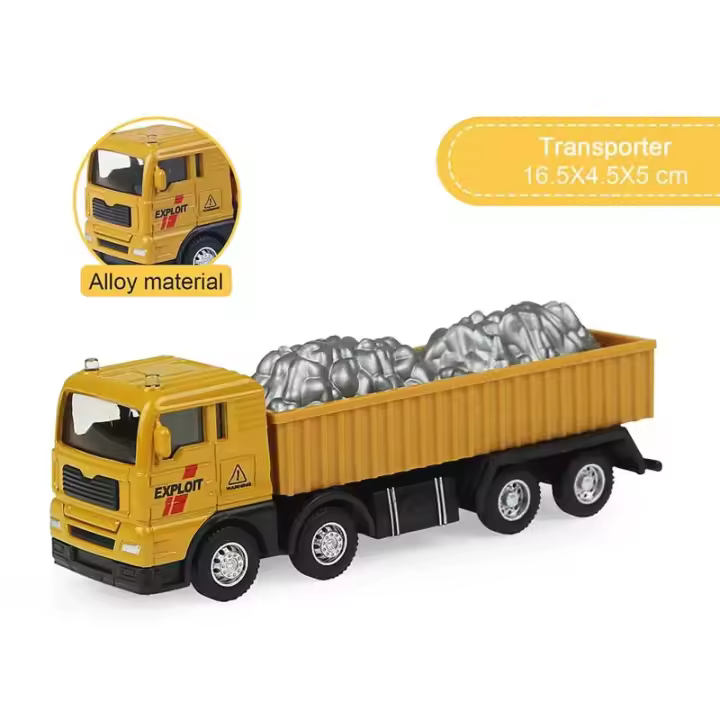 Camión de juguete de ingeniería de aleación fundido a presión, modelo de construcción de coche, vehículo cargador, Tractor, grúa, excavadora, juguetes para niños, regalo para niños, 9 estilos - 1