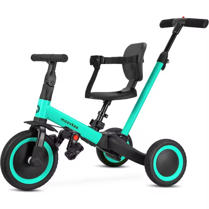 Bicicleta Infantil 6 en 1 Triciclo con Barra de Empuje Andador de 1 Año Bike Baby - 1