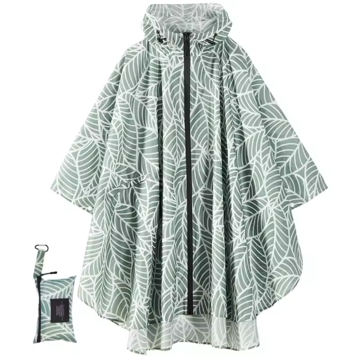 Poncho de senderismo Unisex, Capa Impermeable Al Aire Libre, Hoja con cremallera, Moda - 1
