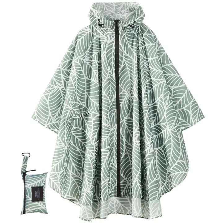 Poncho de senderismo Unisex, Capa Impermeable Al Aire Libre, Hoja con cremallera, Moda - 1