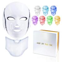 Máscara con Luz Led para Cuidado Facial, Mascarilla para Cara y Cuello, Dispositivo para Terapia Antiacné Blanqueamiento Rejuvenecimiento de la Piel, Máquina de Tratamiento con 7 Colores - details 0