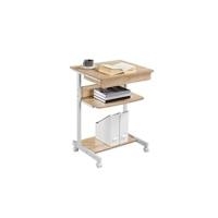 Mesa Escritorio Blanca Mesa de Ordenador con Cajones Escritorio de Oficina con Soporte de Monitor Mesa PC para Despacho 106x50x94cm - details 8