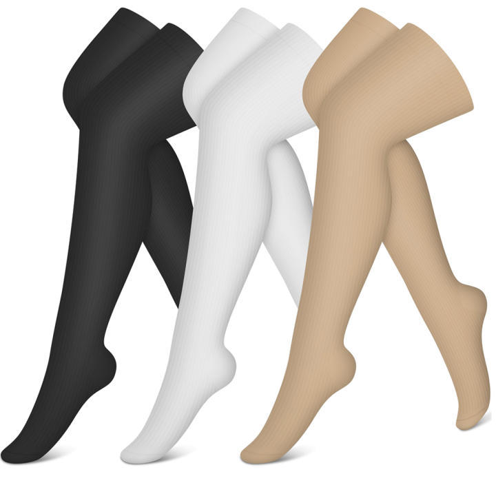 1Pair Over Knee Compression Sock Women & Men Elastic Thigh High Stockings for Running, Cycling, Athletic, Travel, Nursing