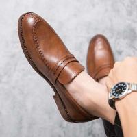 Nuevo producto Creatividad 2025 Moda y ocio Zapatos de vestir Oxford de cuero genuino para hombres Suelas hechas a mano - details 6