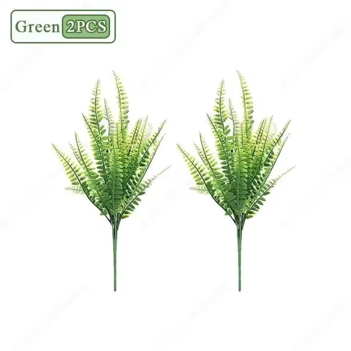 Decoración de Hebilla Artificial Hoja Verde Falsa Mango de Césped Ideal para Jardín y Porche Interior y Exterior - 1