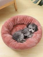 Cama redonda de Donut para perro y gato, cojín lavable, Ultra suave, cálido, para invierno, envío directo - details 11