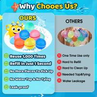 Globos de Agua Reutilizables, Juguetes de Verano para Niños, Bombas de Agua, Bolas de Silicona Suave para Rociar Agua(6 Piezas). - details 2