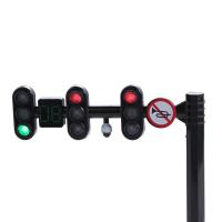 Juguete de tráfico de seguridad, señales de luz, Mini modelo de parada de tráfico, juguetes ABS, simulación de semáforo, bloques de construcción, juguetes para niños - details 8