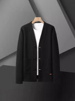 Cárdigan de un solo pecho para hombre, chaqueta de gofres, primavera y otoño, nueva marca de moda - details 1
