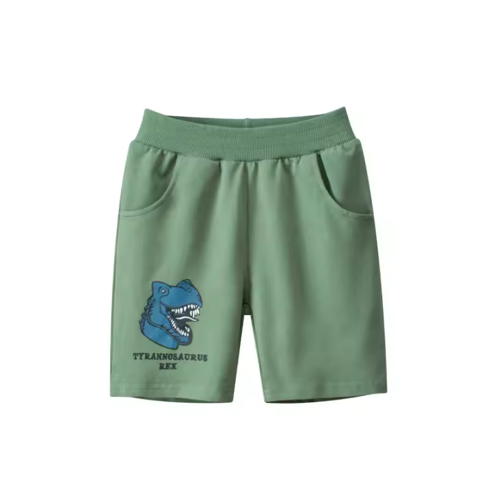 Ropa de los niños pantalones de los niños niños pantalones de cinco puntos niños bebé pantalones dinosaurio - 1