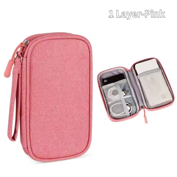 Bolsa Digital portátil de viaje, cargador, Cable de datos, organizador USB, bolsa de almacenamiento de accesorios electrónicos impermeable - 1