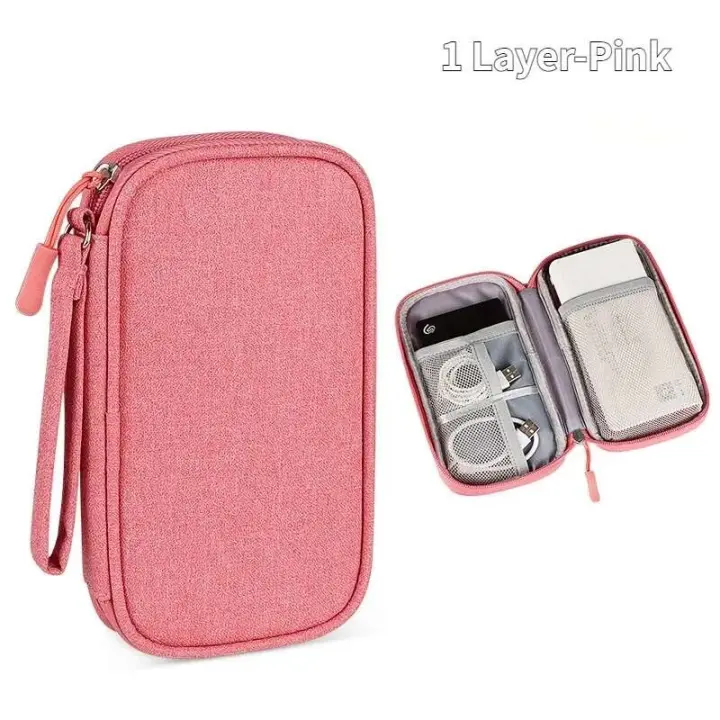 Bolsa Digital portátil de viaje, cargador, Cable de datos, organizador USB, bolsa de almacenamiento de accesorios electrónicos impermeable - 1