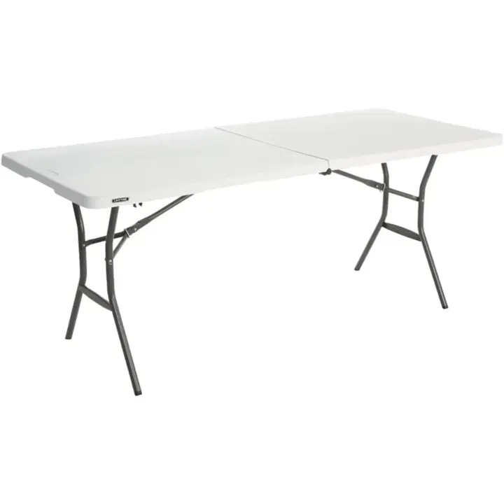 Lifetime rectangular plegable blanco efecto granito 185x76x74 cm (92105) - 1