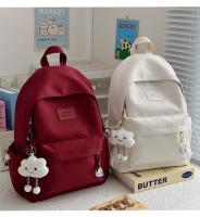 Mochilas simples y versátilesMochila para estudiantes de secundaria Mochila para estudiantes universitarios de gran capacidad Mochila de color sólido de estilo coreano - details 24