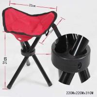 Jardín portátil para acampar al aire libre con trípode, silla VIE para pesca en la playa y picnic, taburete plegable de tres patas - details 6