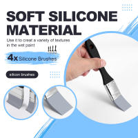 Juego de pinceles de silicona para pintura de resina, 4 piezas, moldeador de Color, catalizador, 1 1,5 2 2,5 pulgadas de ancho - details 4