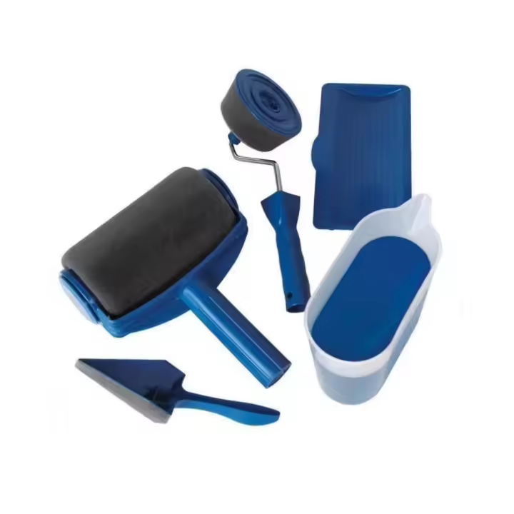 Kit de rodillos de pintura de 5 piezas, corredor de pintura Pro Con Depósito, Kit de rodillos de pintura antigoteo - 1