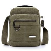 Bolso de hombro de lona para hombre, bandolera de lona de estilo coreano, para viajes de ocio al aire libre, bolso de hombro portátil - details 2