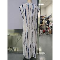 Vestido largo sin mangas con cuello redondo y abertura lateral en color versátil para mujer 2025. - details 2