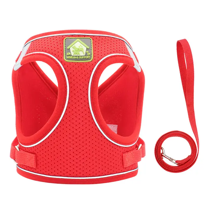 Traje de arnés reflectante para perros Correa para caminar con malla transpirable para perros y gatos Ideal para perros y gatos pequeños y medianos - 1