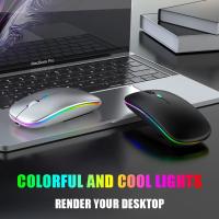 Ratón Inalámbrico Bluetooooth 5,0 Carga USB Luz RGB Para Computadora Portátil PC Macbook Gaming - details 1